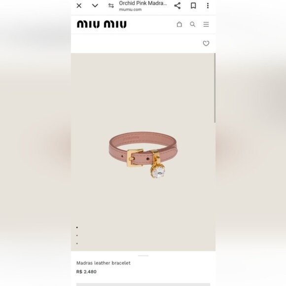 Elegant Pink and Gold Bracelet with Crystal Charm - Picture 11 of 11